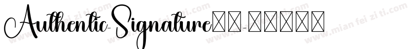 Authentic-Signature字体字体转换