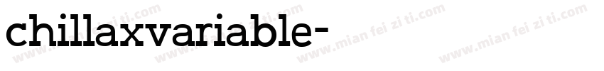 chillaxvariable字体转换