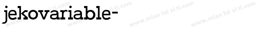 jekovariable字体转换