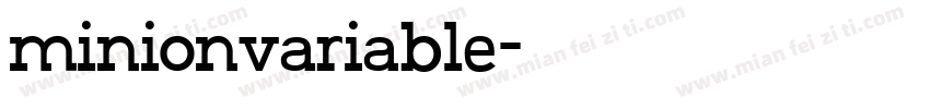 minionvariable字体转换