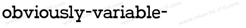obviously-variable字体转换