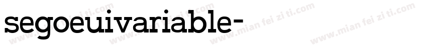 segoeuivariable字体转换
