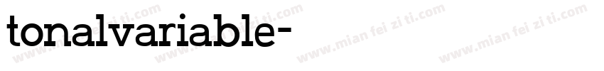 tonalvariable字体转换