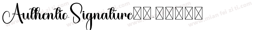 Authentic-Signature字体字体转换