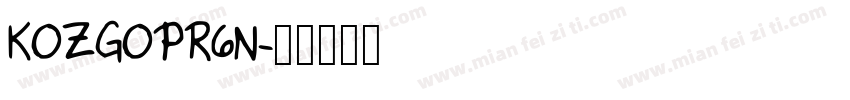 KOZGOPR6N字体转换