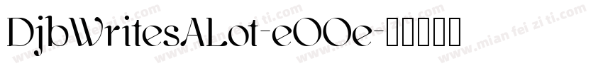 DjbWritesALot-eOOe字体转换