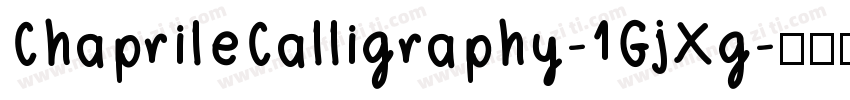 ChaprileCalligraphy-1GjXg字体转换
