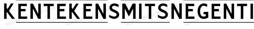 KentekenSmitsNegenti字体转换