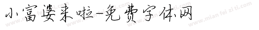 小富婆来啦字体转换