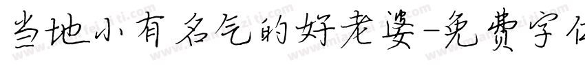 当地小有名气的好老婆字体转换