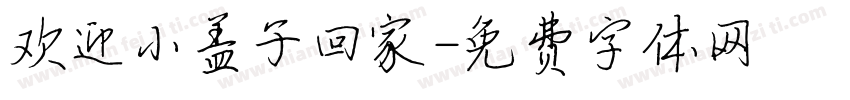 欢迎小盖子回家字体转换
