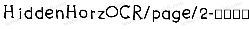HiddenHorzOCR/page/2字体转换