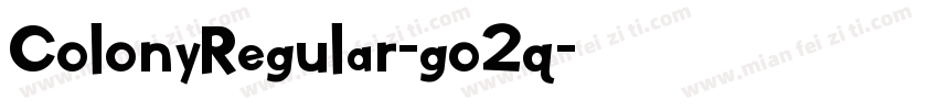 ColonyRegular-go2q字体转换