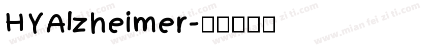 HYAlzheimer字体转换