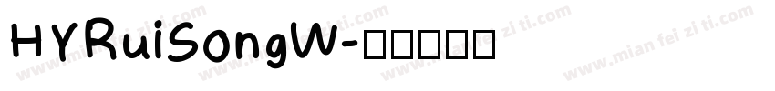 HYRuiSongW字体转换
