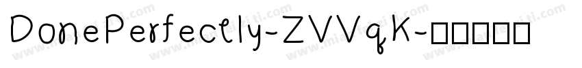 DonePerfectly-ZVVqK字体转换