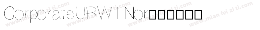 CorporateURWTNor字体转换