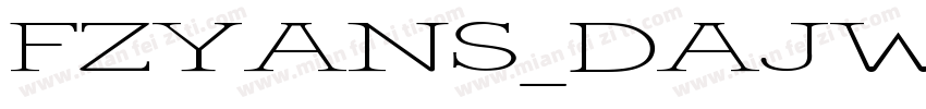 FZYANS_DAJW字体转换