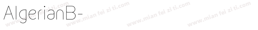 AlgerianB字体转换