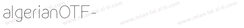 algerianOTF字体转换