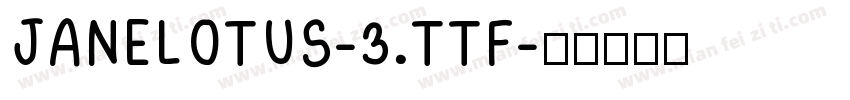JANELOTUS-3.TTF字体转换