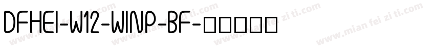 DFHEI-W12-WINP-BF字体转换