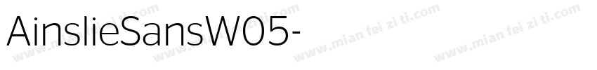 AinslieSansW05字体转换