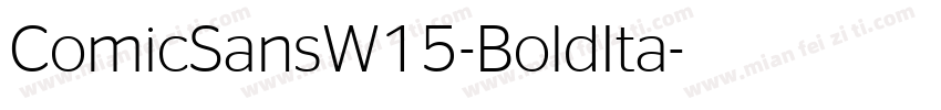 ComicSansW15-BoldIta字体转换