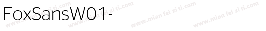 FoxSansW01字体转换