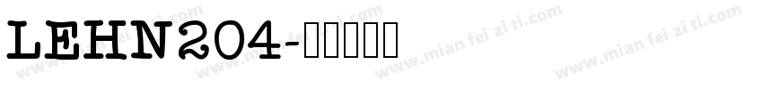 LEHN204字体转换
