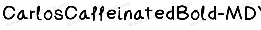 CarlosCaffeinatedBold-MDY字体转换