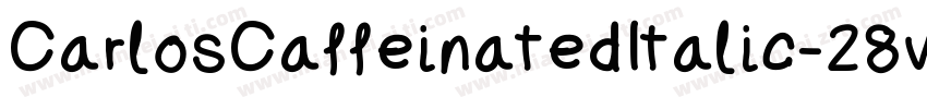 CarlosCaffeinatedItalic-28v字体转换
