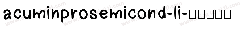 acuminprosemicond-li字体转换