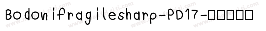Bodonifragilesharp-PD17字体转换