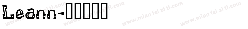 Leann字体转换