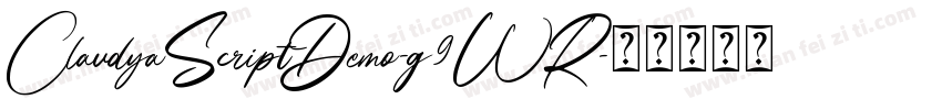 ClaudyaScriptDemo-g9WR字体转换