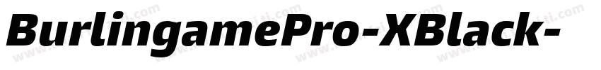 BurlingamePro-XBlack字体转换