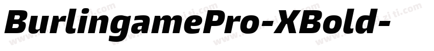 BurlingamePro-XBold字体转换