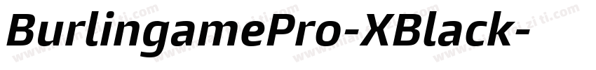 BurlingamePro-XBlack字体转换