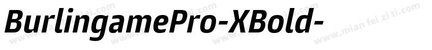 BurlingamePro-XBold字体转换