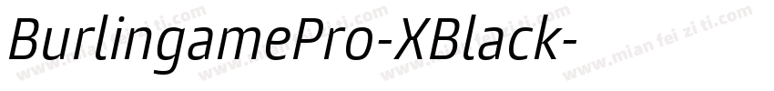 BurlingamePro-XBlack字体转换