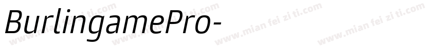 BurlingamePro字体转换