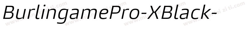 BurlingamePro-XBlack字体转换