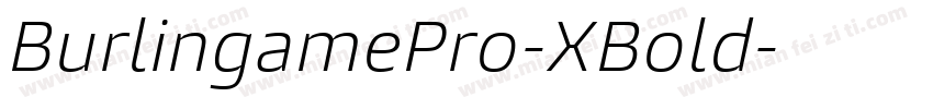 BurlingamePro-XBold字体转换