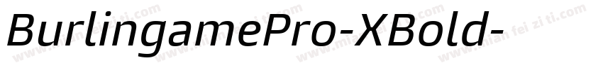 BurlingamePro-XBold字体转换