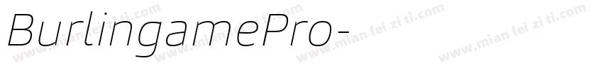 BurlingamePro字体转换