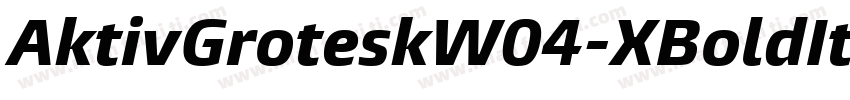 AktivGroteskW04-XBoldIt字体转换