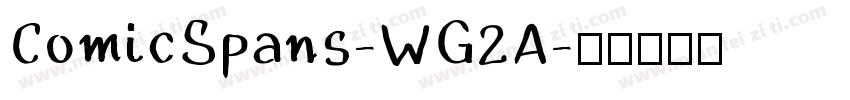 ComicSpans-WG2A字体转换