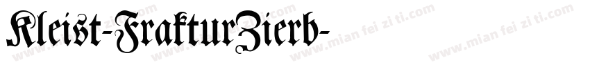 Kleist-FrakturZierb字体转换