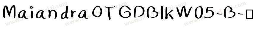 MaiandraOTGDBlkW05-B字体转换